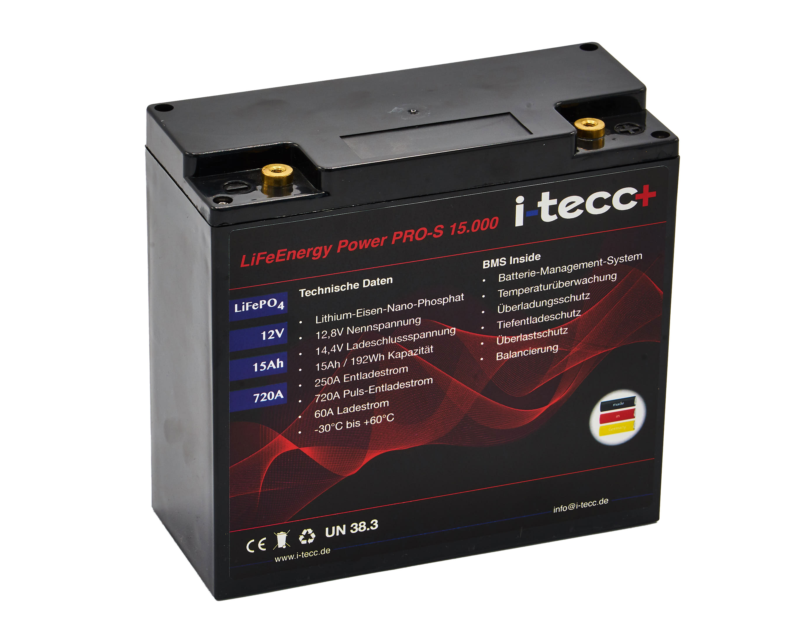 LiFeEnergy 12500 LiFePO4 Starterbatterie 15Ah A123 I Tecc LiFeEnergy