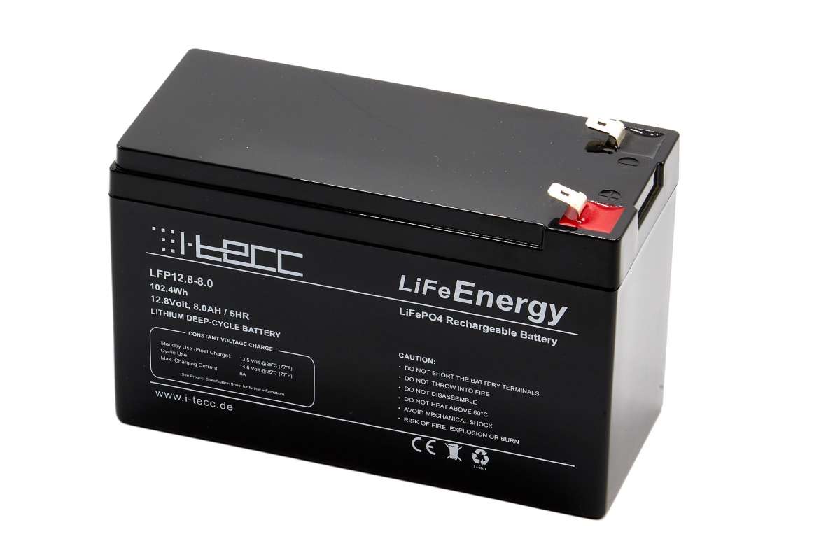 Lifeenergy Lifepo4 Akku 12v 8ah Mit Bms I Tecc Lifeenergy 0760