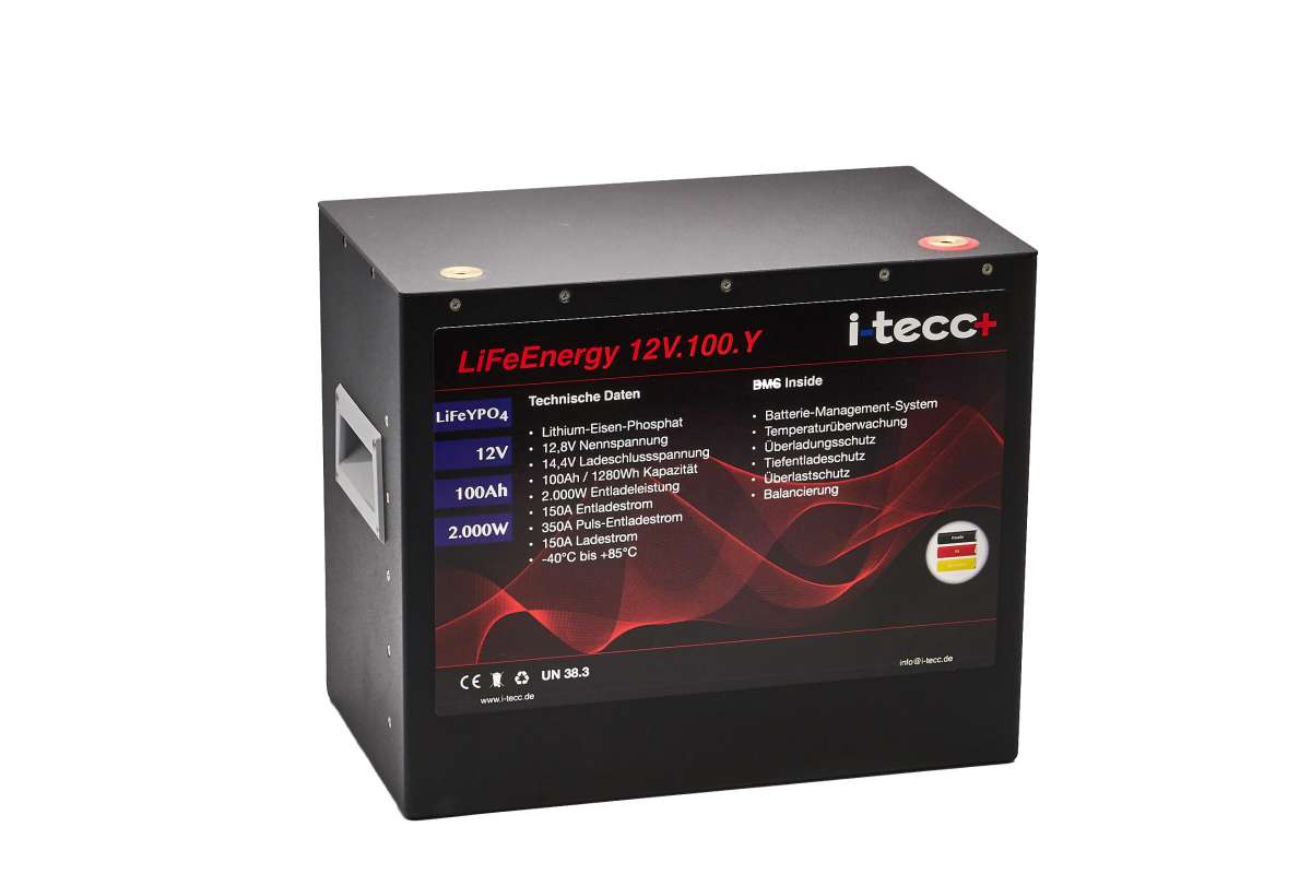 Lifepo4 Batterie Mit Winston Zellen 12v 100ah Inkl Bms I Tecc Lifeenergy